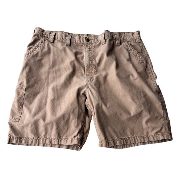 CARHARTT Men’s loose fit tan canvas Utility cargo shorts big & tall size 38 - Picture 1 of 7